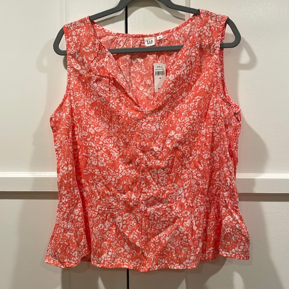 Pink floral GAP tank top